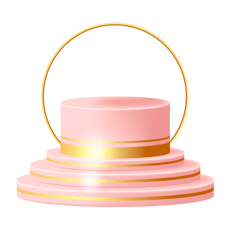 Pink podium for product presentation png