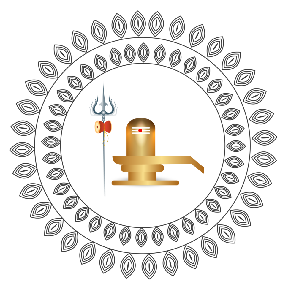 shiv lingam design  for maha shivratri festival  card png