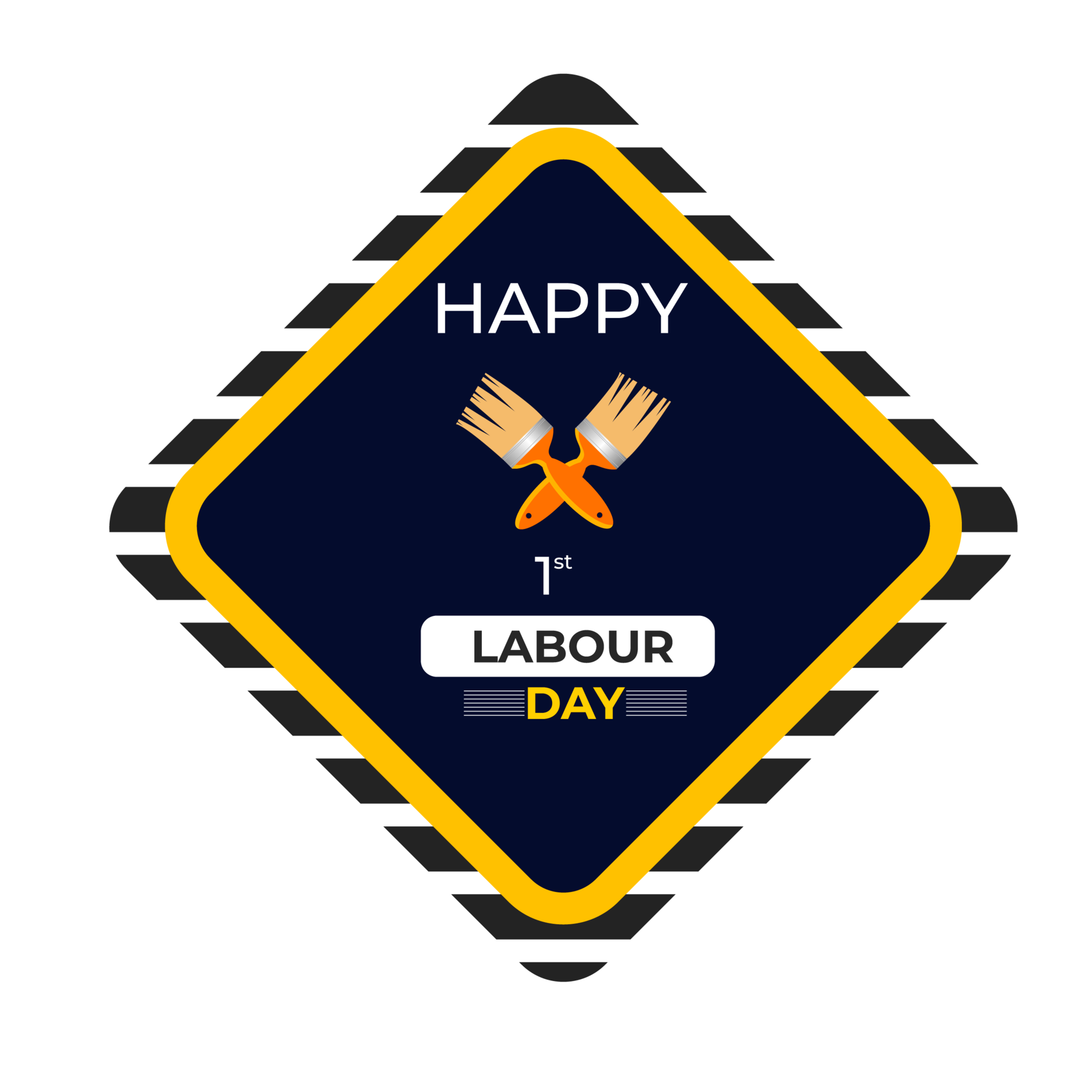 1st may happy international labour day man holding working instrument