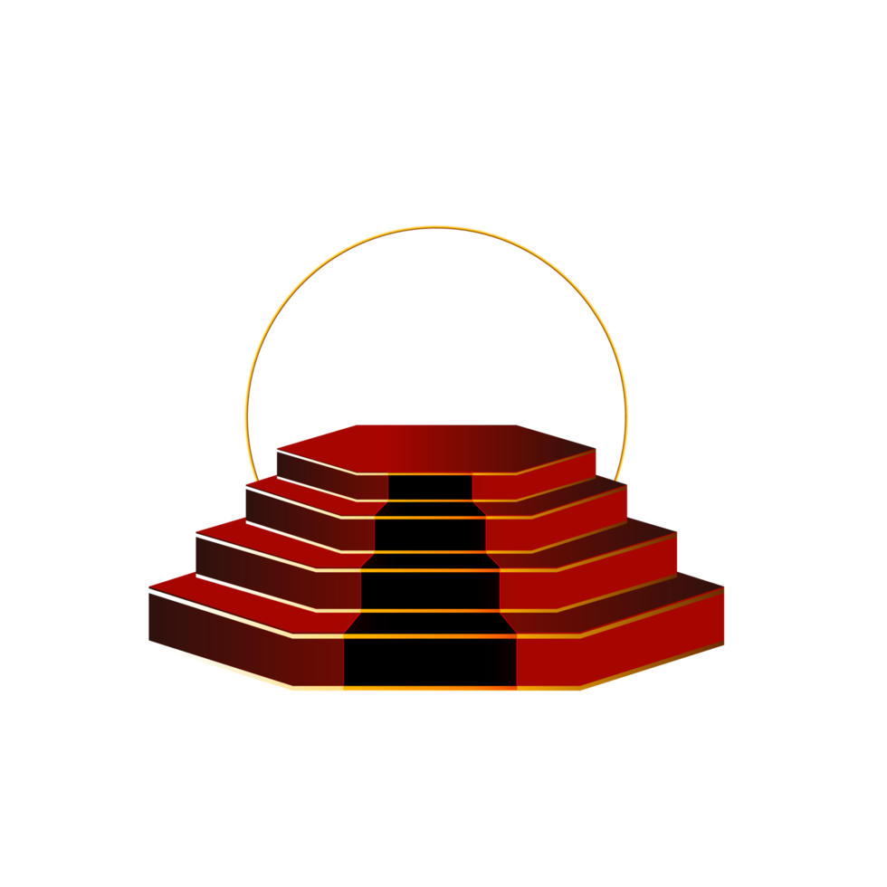 Red podium for product presentation png