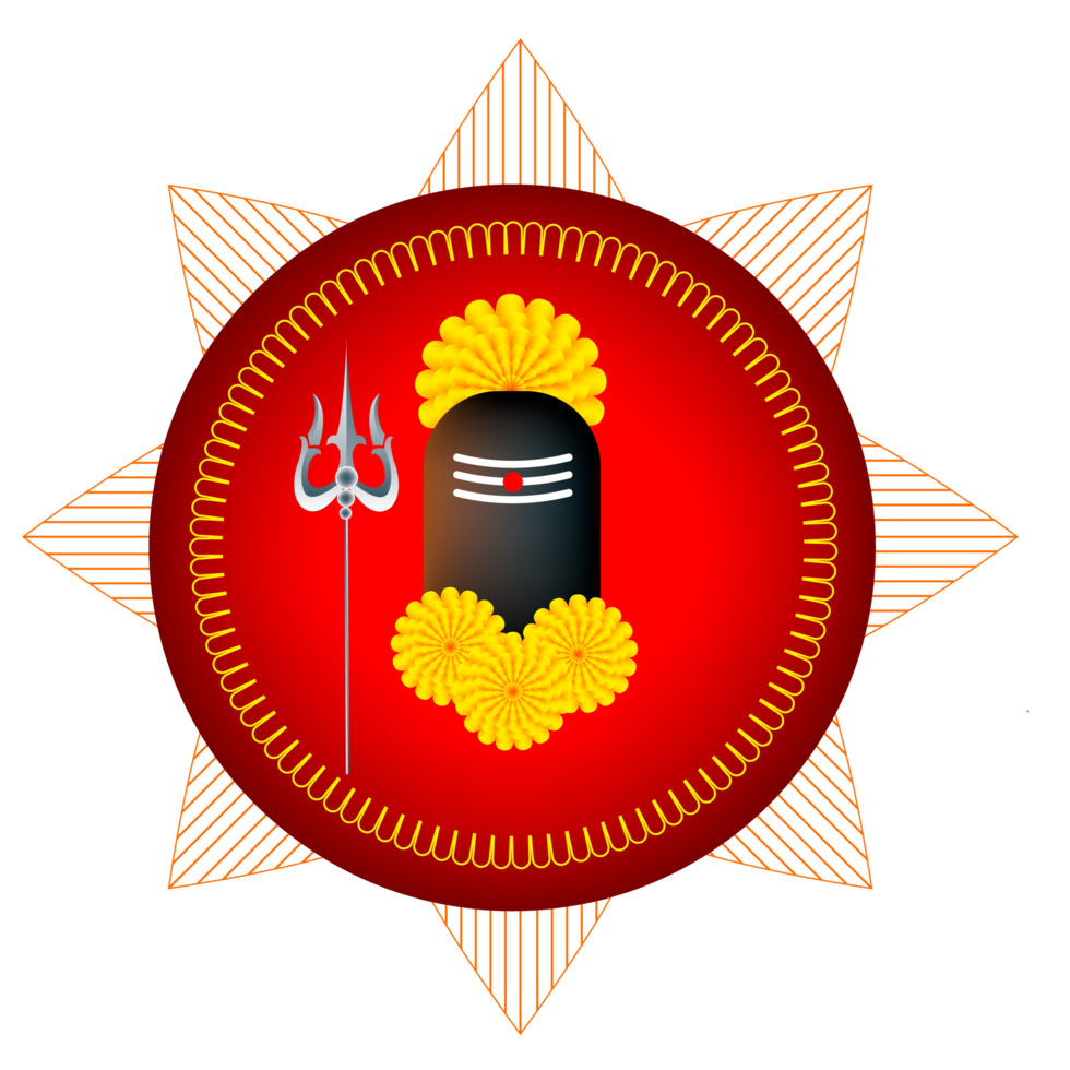 shiv lingam design  for maha shivratri festival  card png