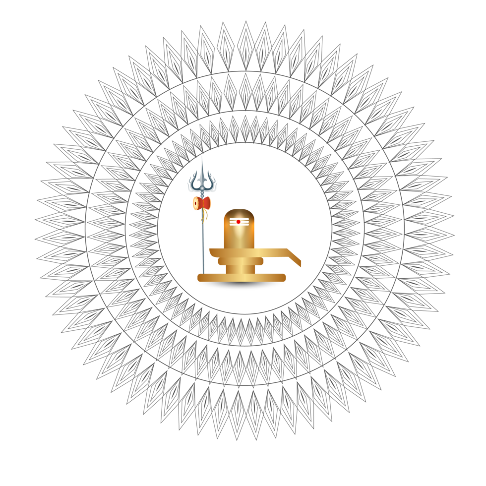 shiv lingam design  for maha shivratri festival  card png