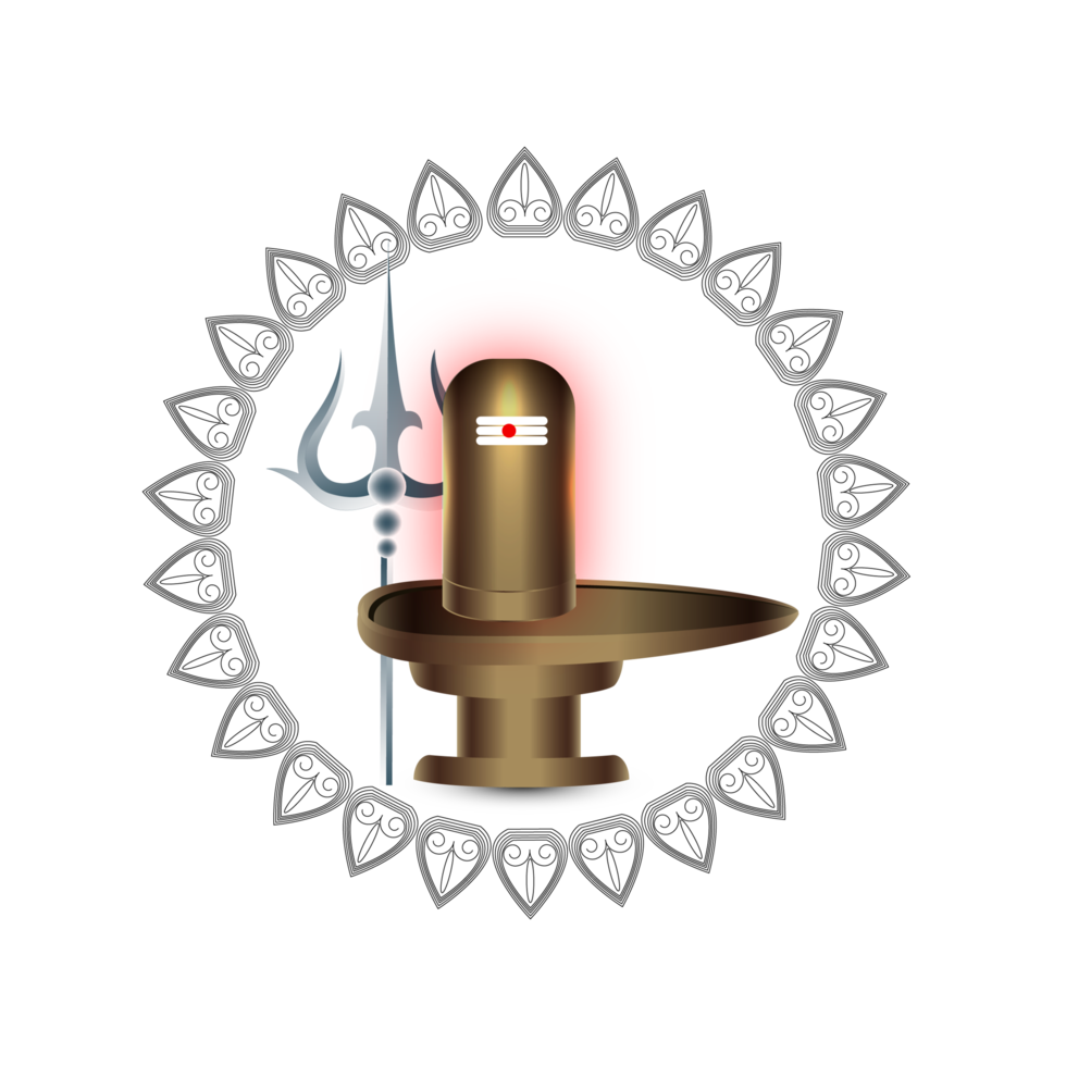 shiv lingam design  for maha shivratri festival  card png