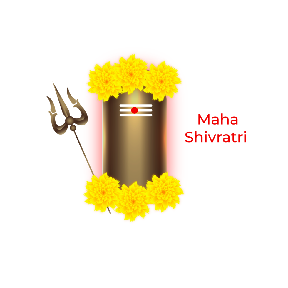 diseño de shiv lingam para la tarjeta del festival maha shivratri png