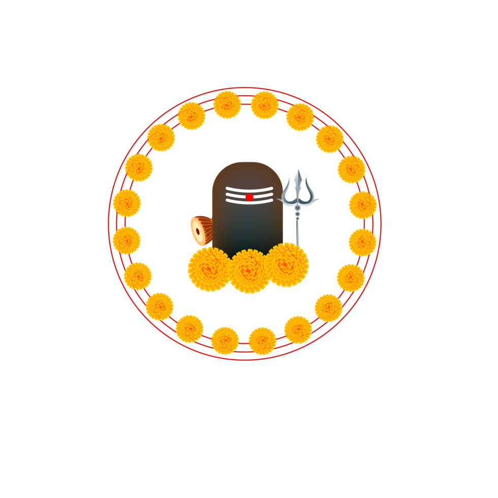 shiv lingam design  for maha shivratri festival  card png