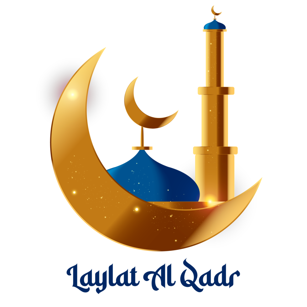 laylat al-qadr design med lantrain måne och masque png