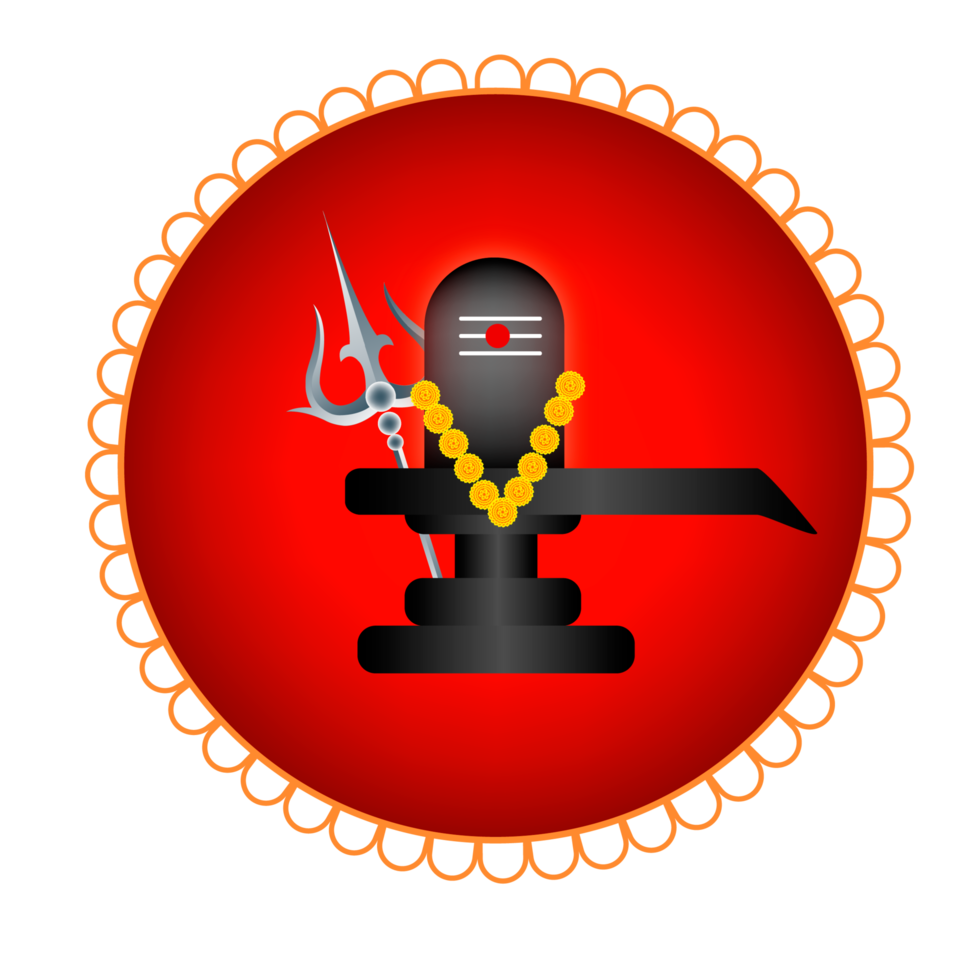 diseño de shiv lingam para la tarjeta del festival maha shivratri png