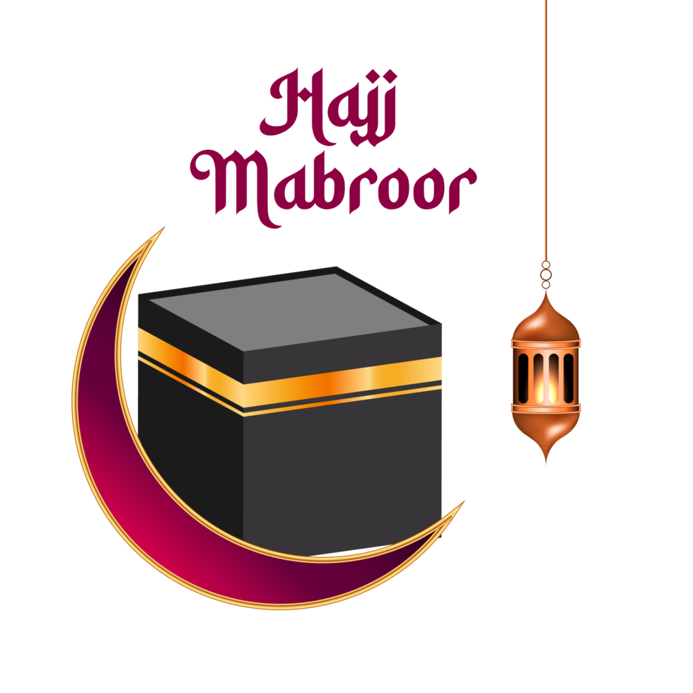 diseño islámico hajj mabroor estilo simple con kaaba png