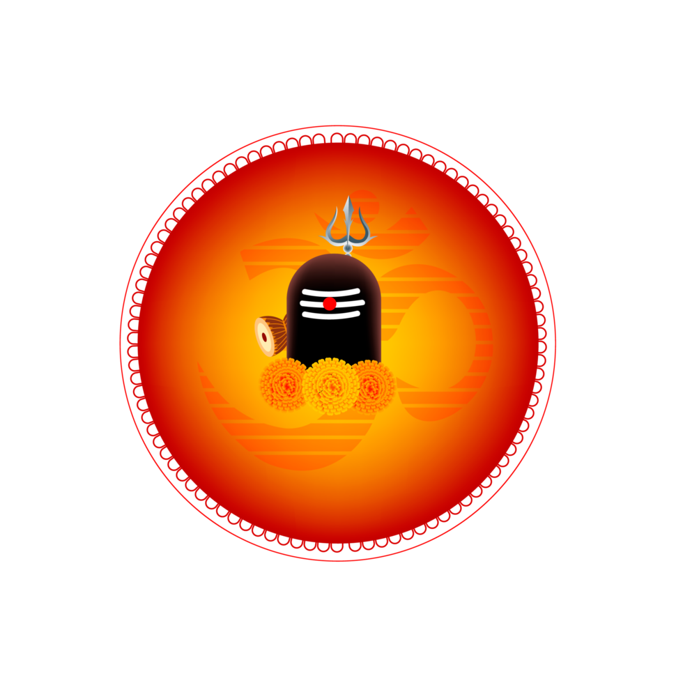 shiv lingam design för maha shivratri festival kort png