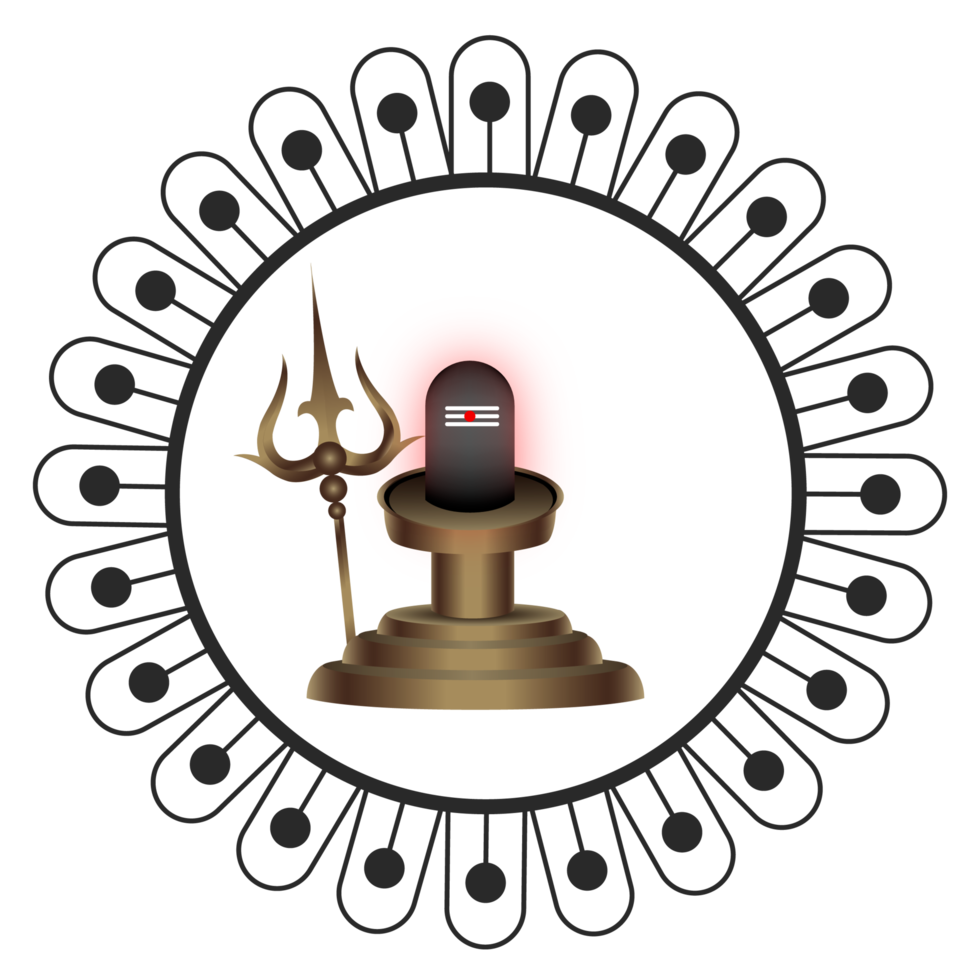 shiv lingam design  for maha shivratri festival  card png