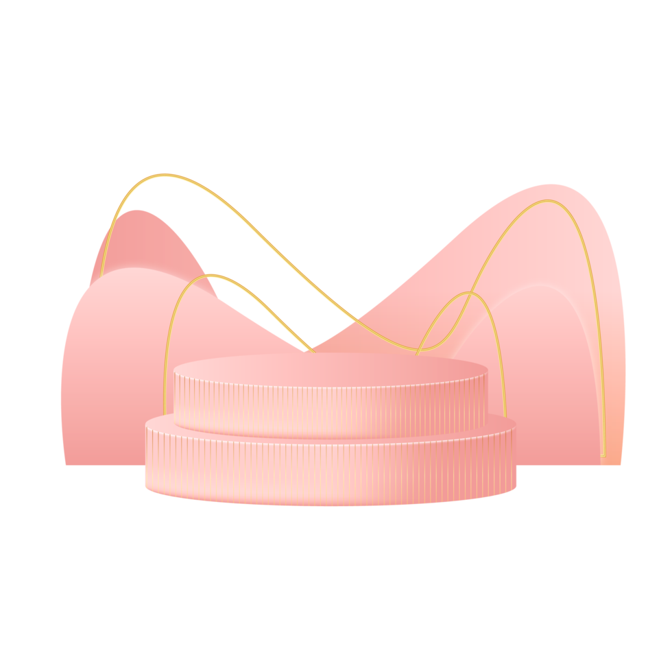 Pink podium for product presentation png
