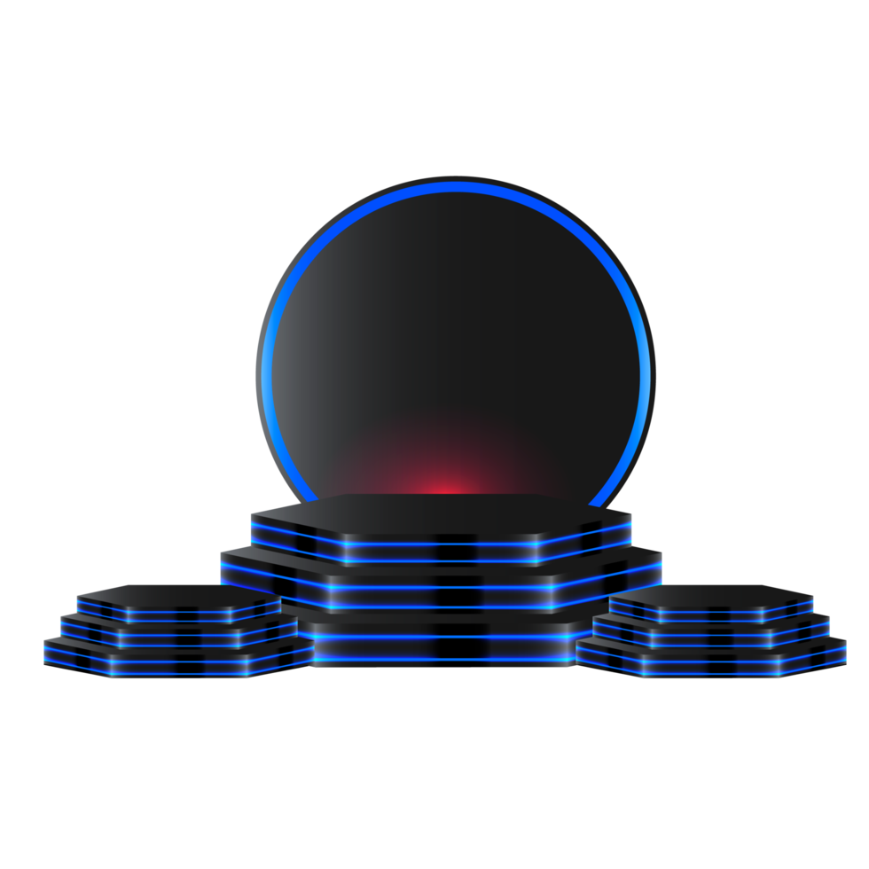 Black  podium for product presentation png