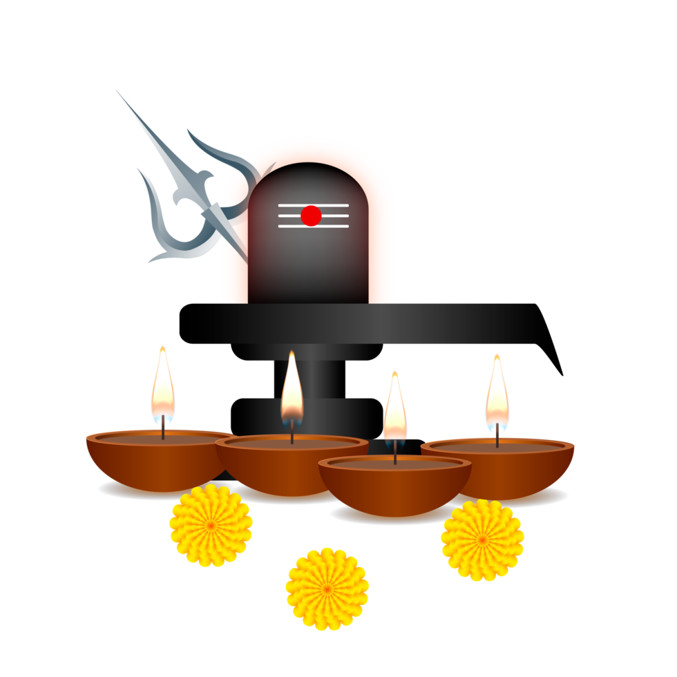 shiv lingam design  for maha shivratri festival  card png