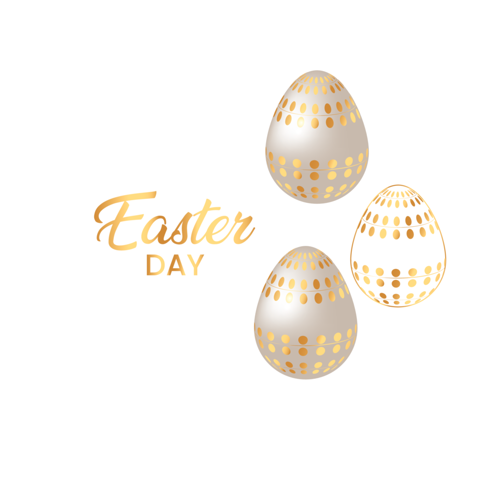 stylish happy easter  with eggs png