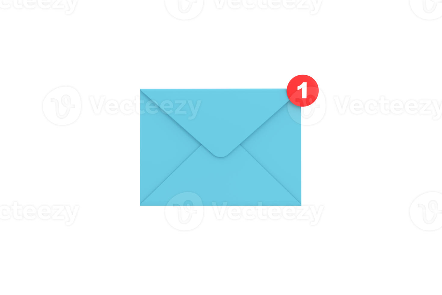 3d. envelope de correio com nova mensagem de notificação. e-mail de envelope não lido. png