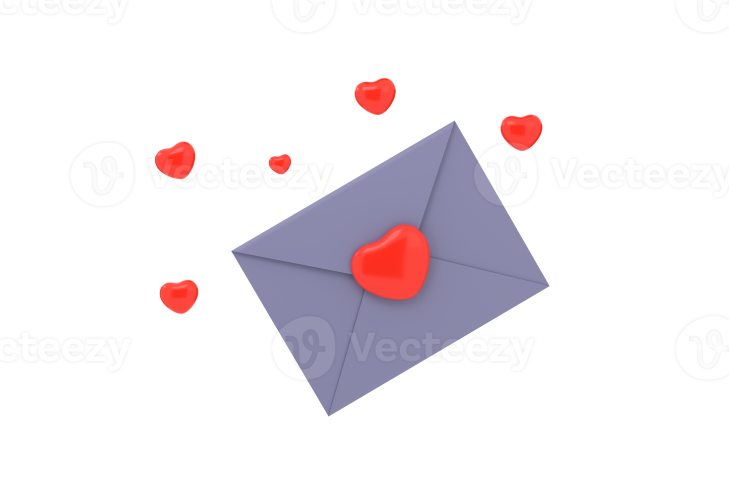 3d. gelukkig Valentijnsdag dag, Valentijnsdag dag brief met harten vliegend manier, rood hart ballonnen, liefde binnen concept. png
