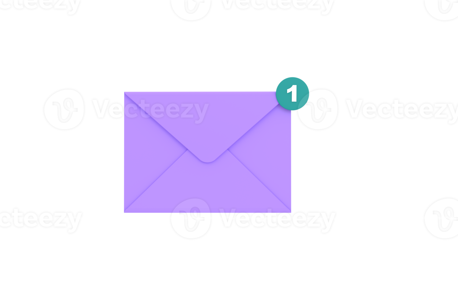 3d. mail envelope with notification new message. envelope email  unread. png