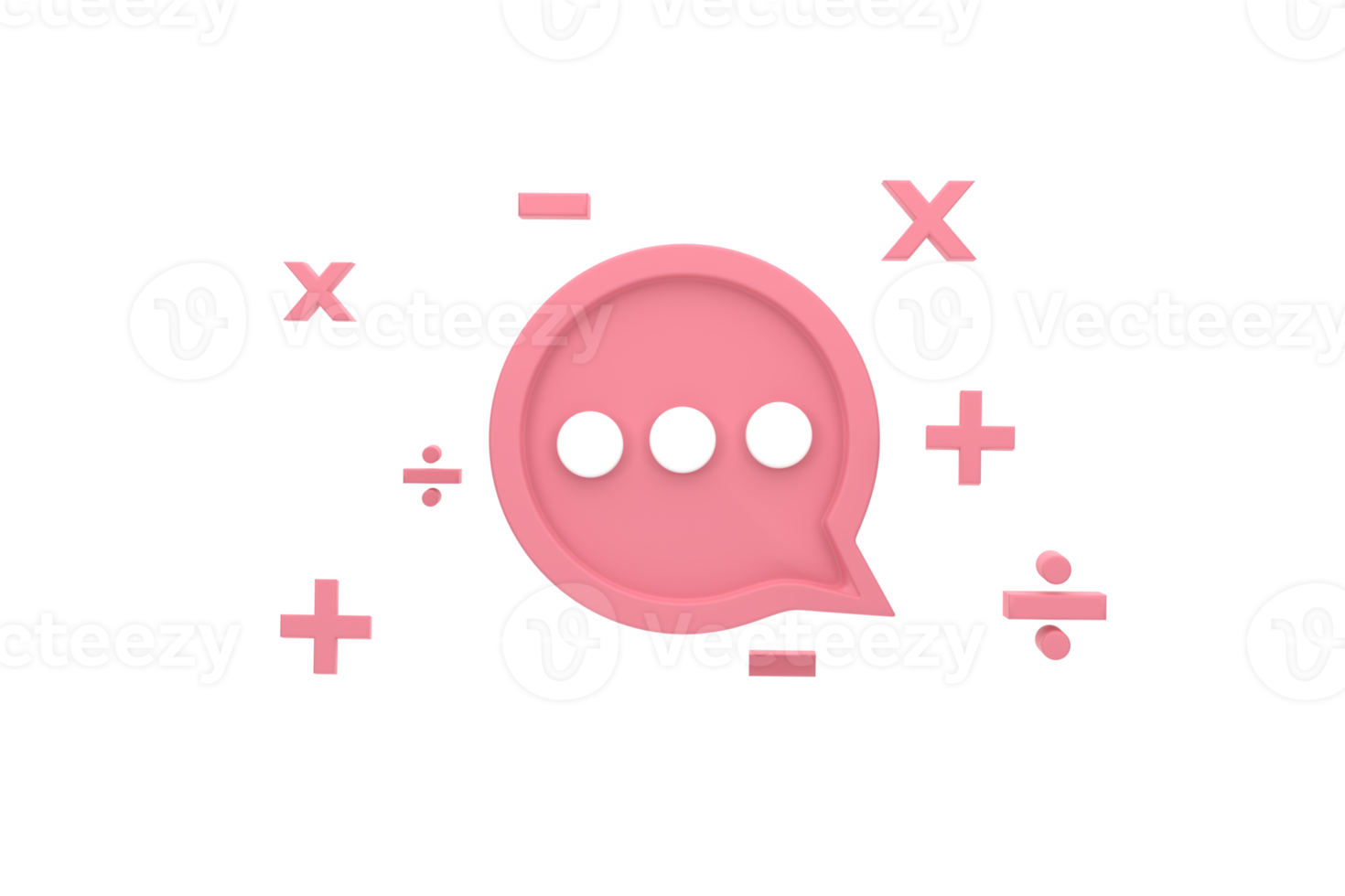 3d. bocadillo de diálogo de signos matemáticos. ten cuidado con tus palabras, piensa antes de hablar. concepto. png