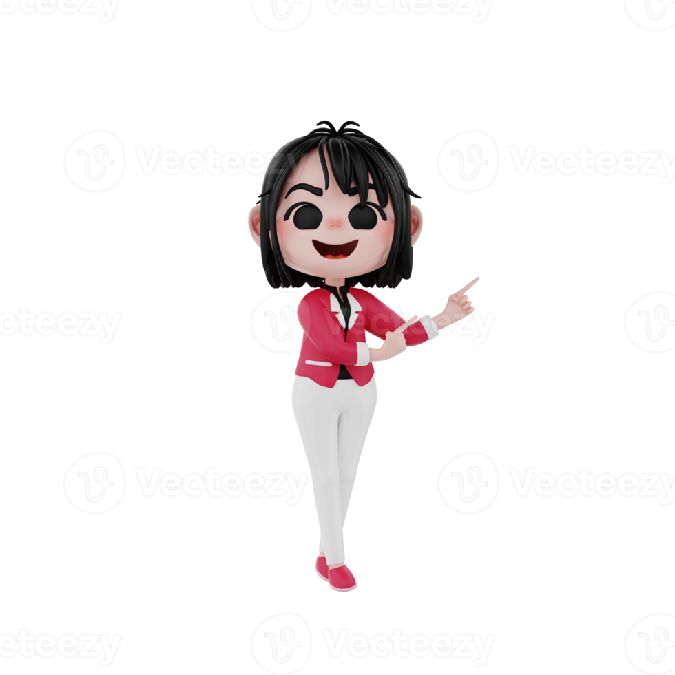 3d render character business illustration png