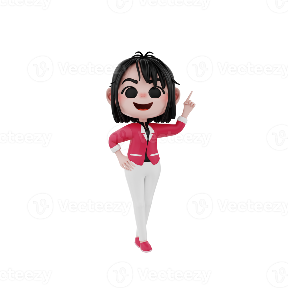 3d render character business illustration png