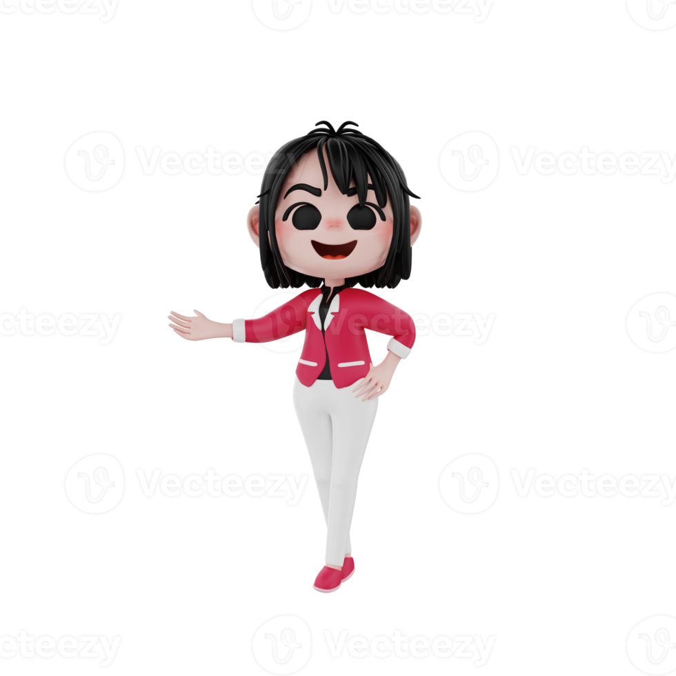 3d render character business illustration png