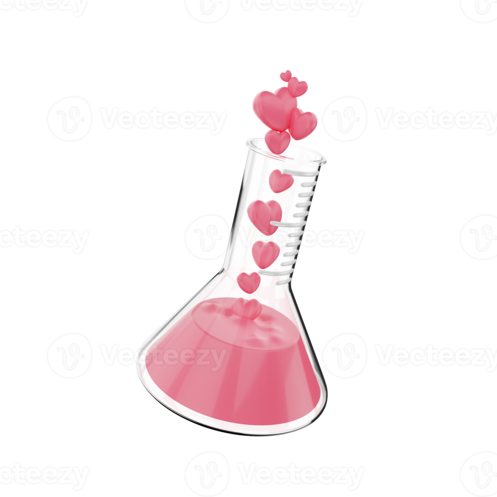 3d render icon valentine day illustration png