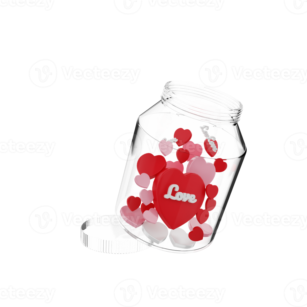 3d render icon valentine day illustration png