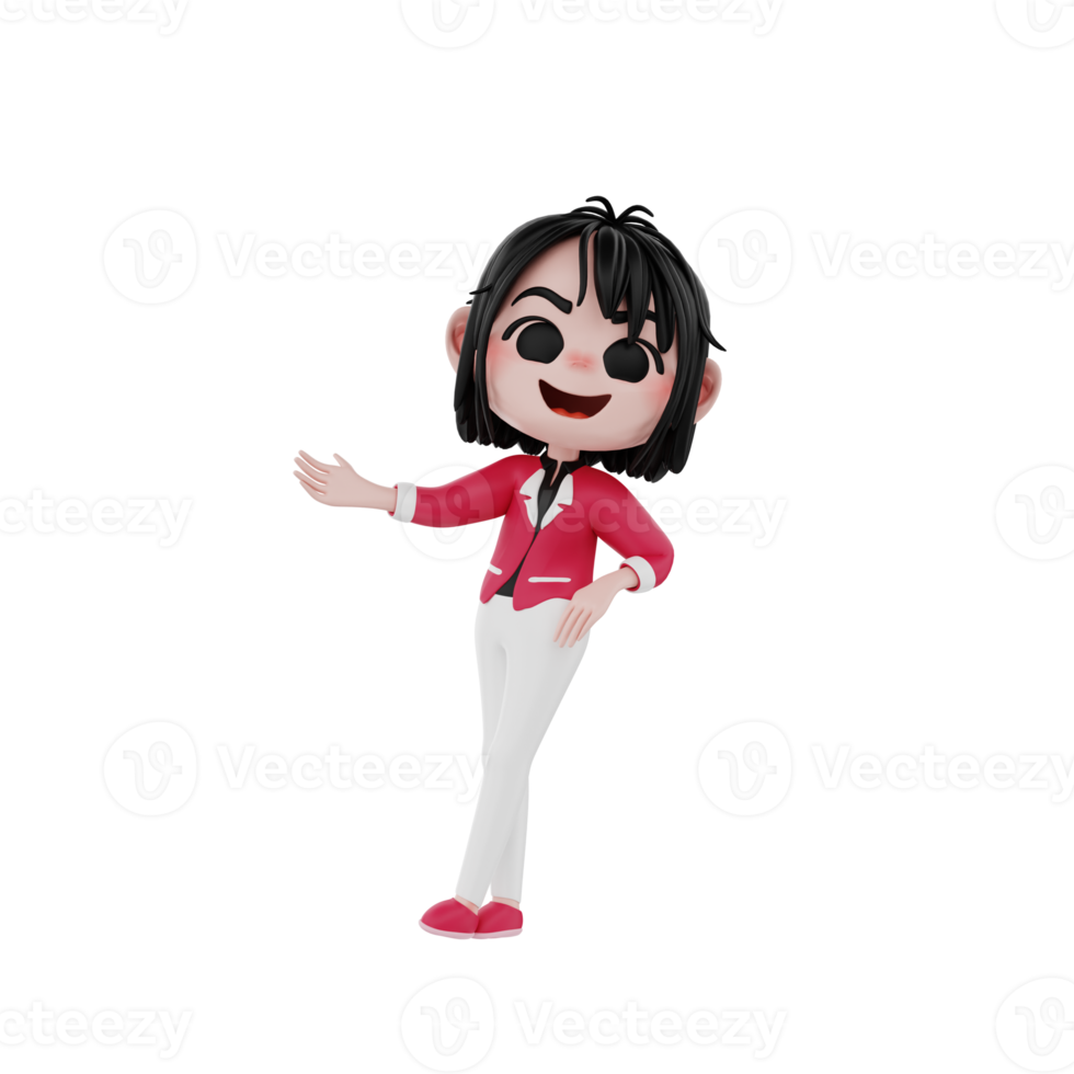 3d render character business illustration png