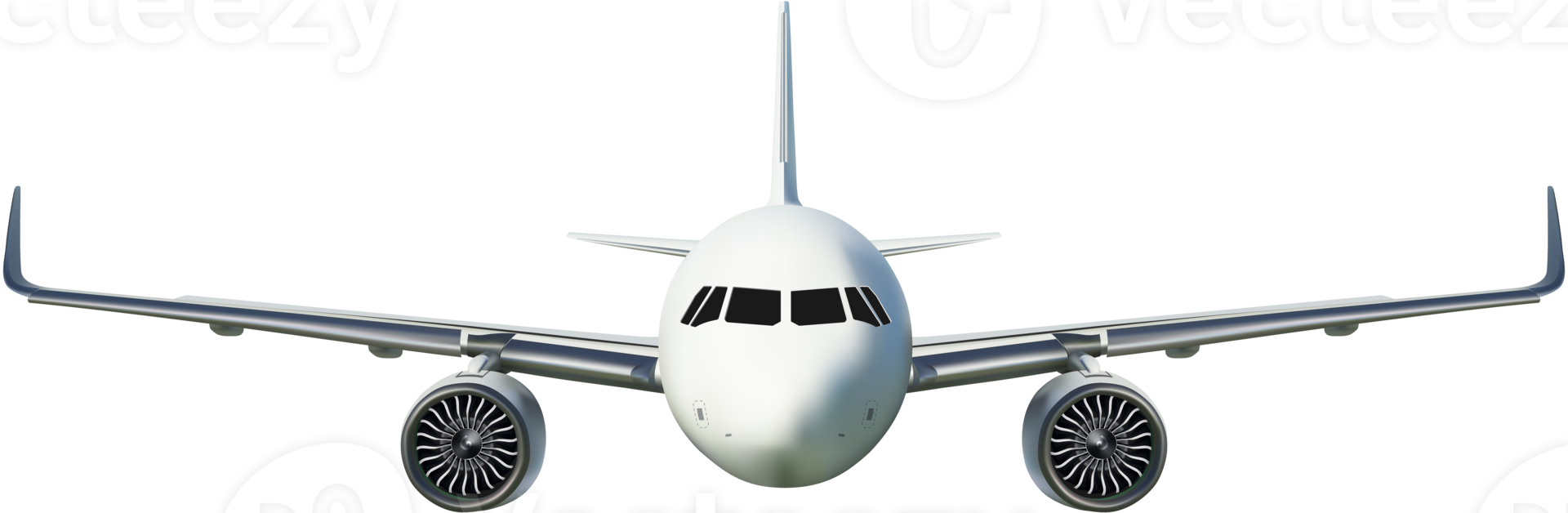 Aircraft or airplane on front view png