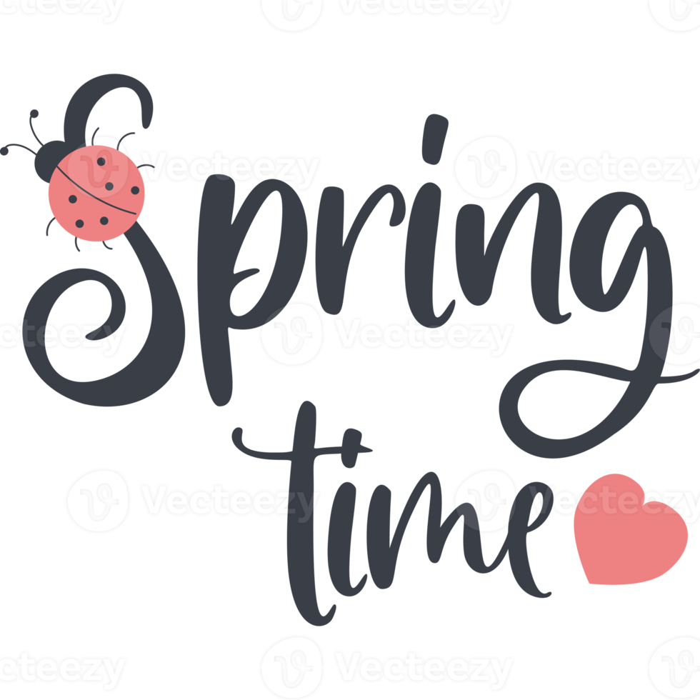 Lettering Spring time png