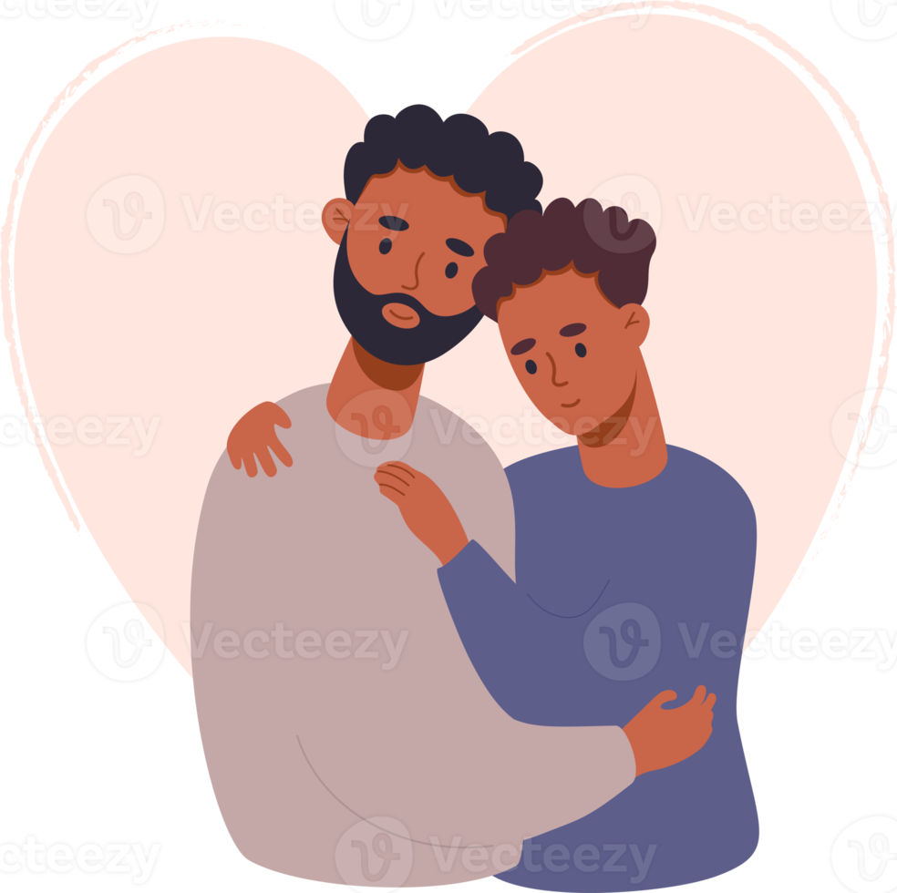 Happy black LGBT. gay couple png
