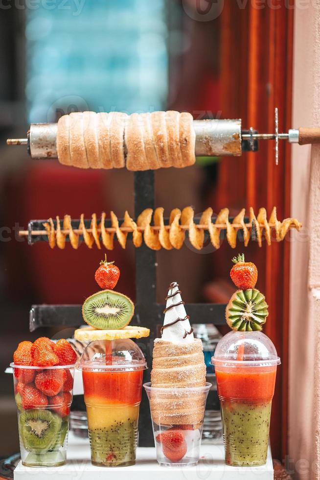 Trdelnik is street food of Prague. photo