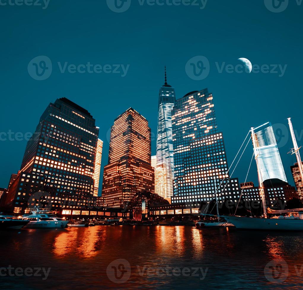 World Financial Center at night photo