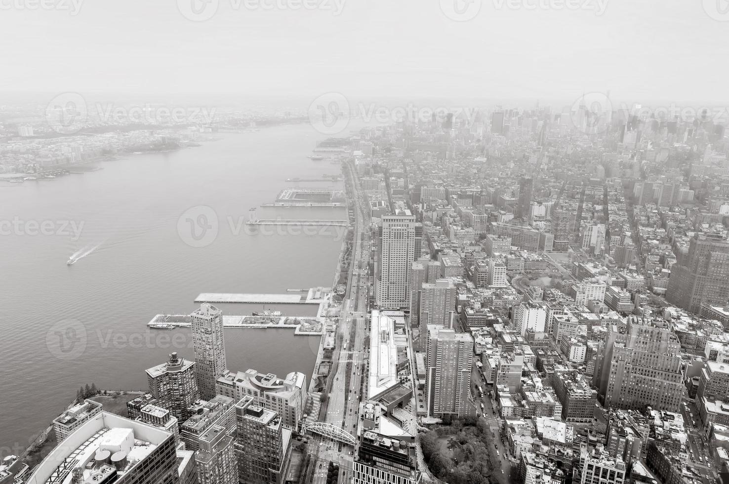 New York City Manhattan midtown view on a foggy day photo