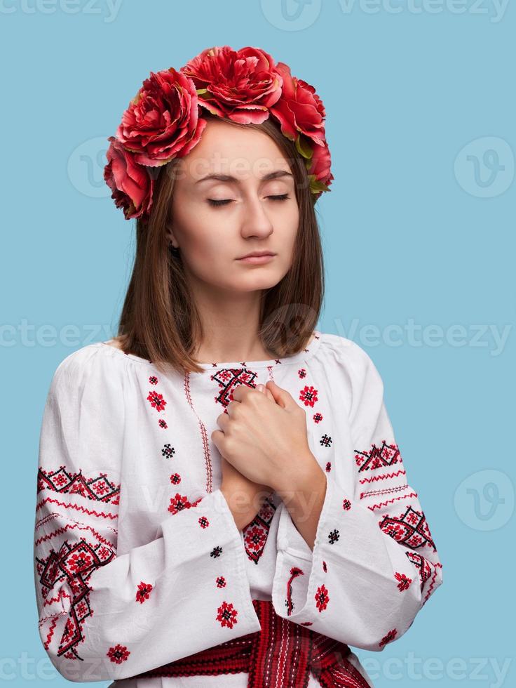 young girl in the Ukrainian national suit photo