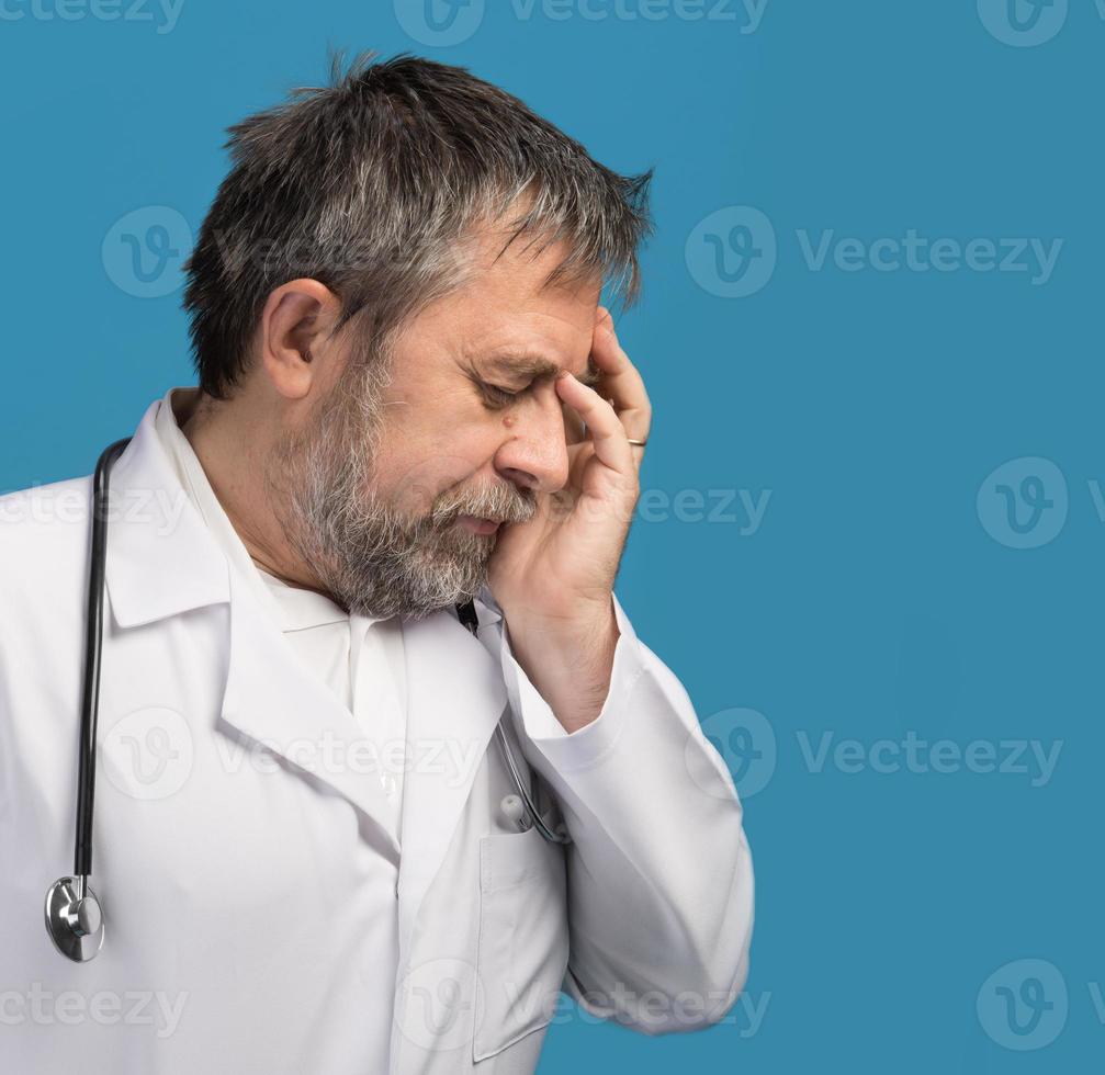 Portrait of a tired doctor photo