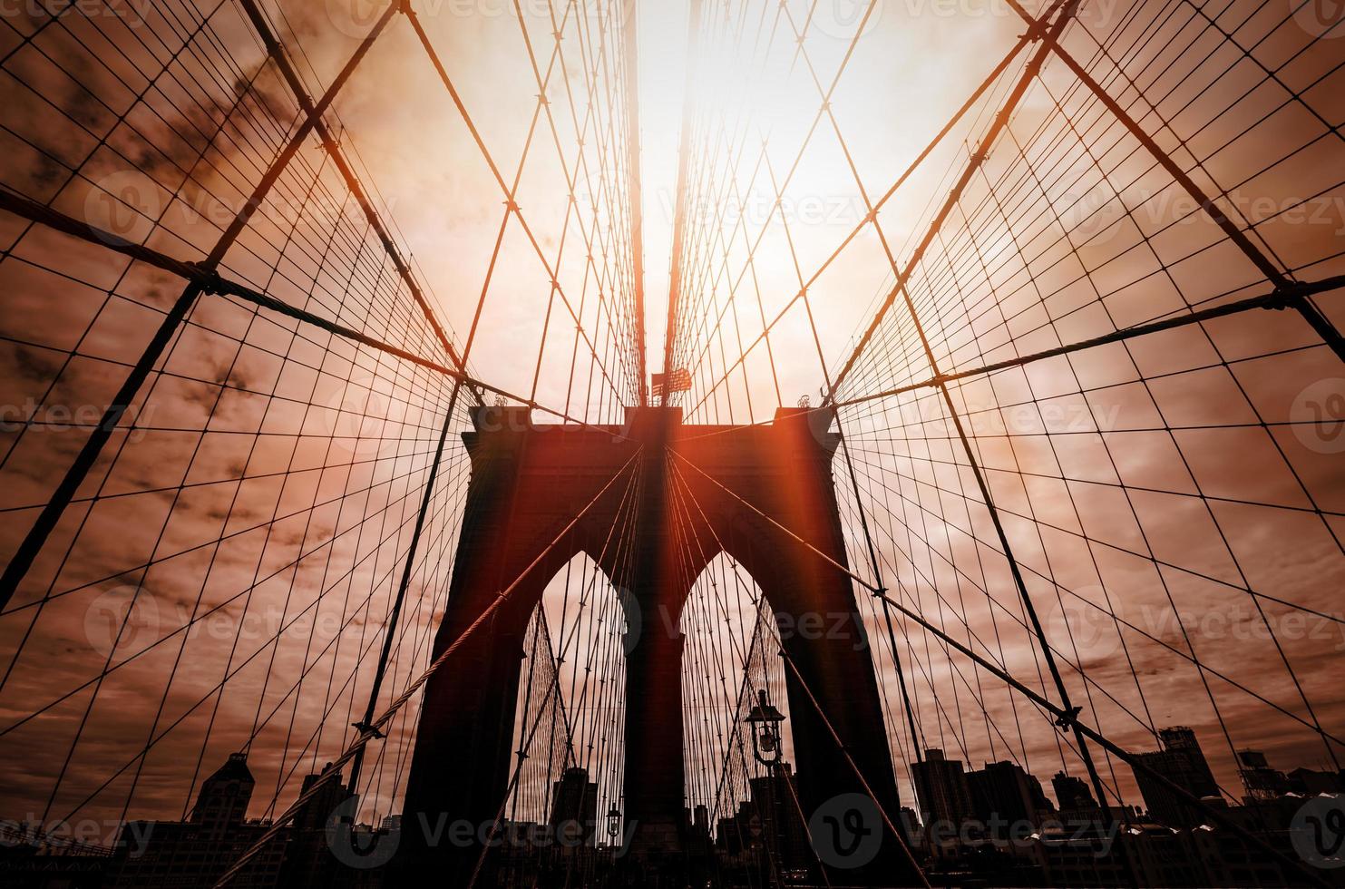 Brooklyn Bridge Silhouette photo