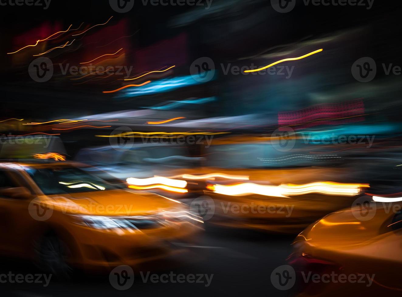 Illumination and night lights of big city photo
