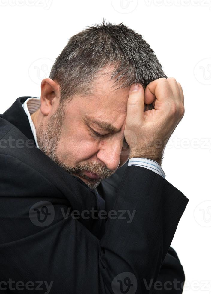 Man portrait with headache photo