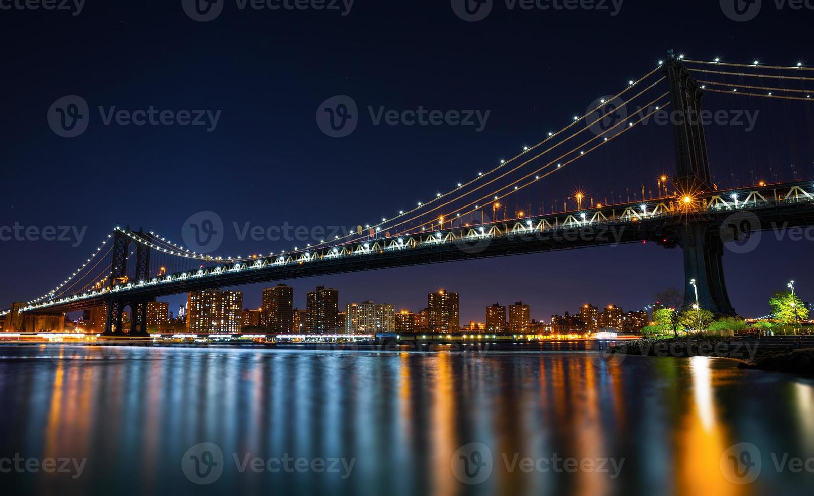 Manhattan Bridge At Night photo