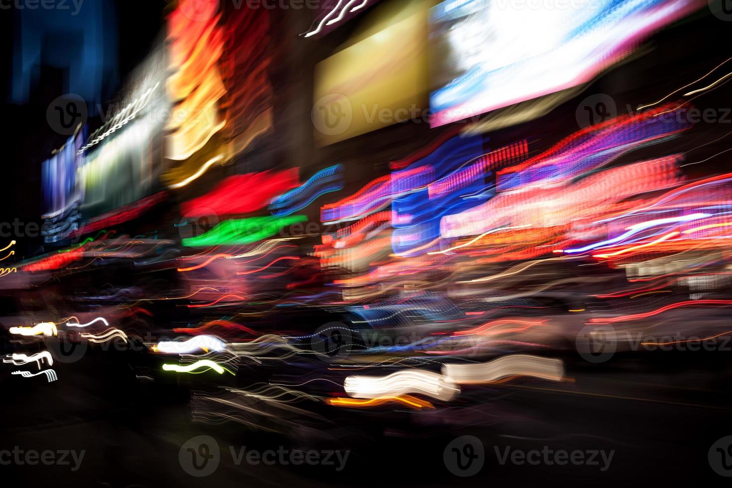 Illumination and night lights of big city photo