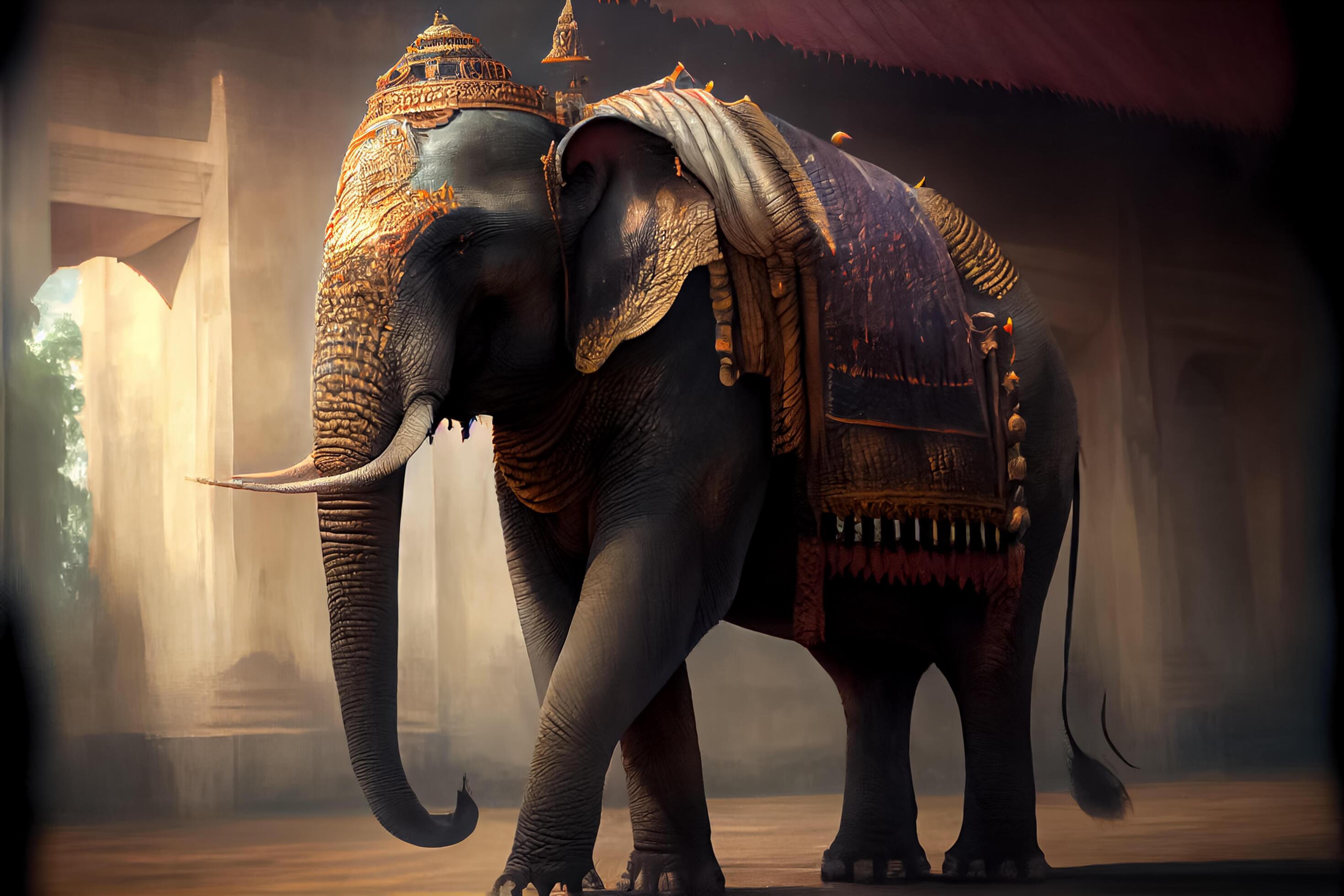 Thai Elephant Day March 13 ai generated art 18121016 Stock Photo at