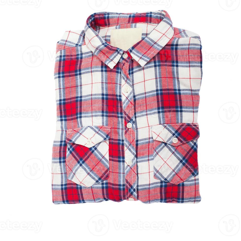 casual plaid shirt isolated front view copy space photo