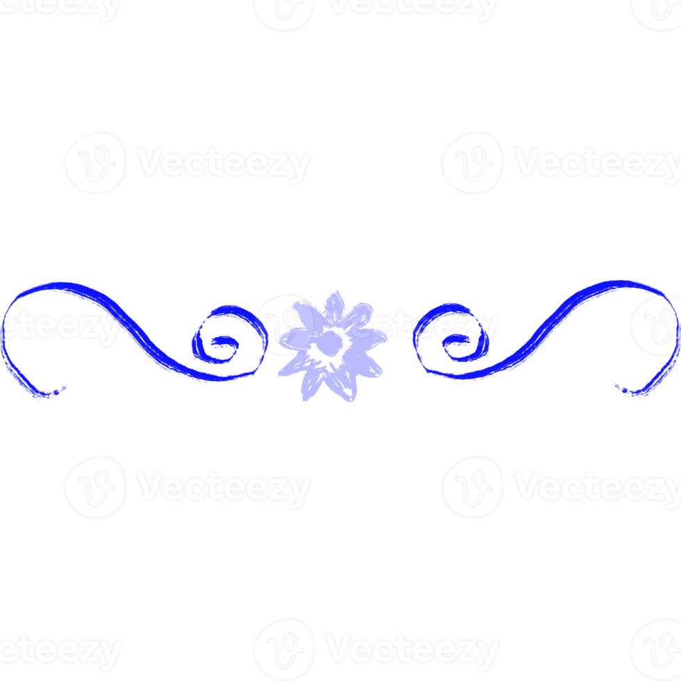 Blue floral border 18127519 PNG