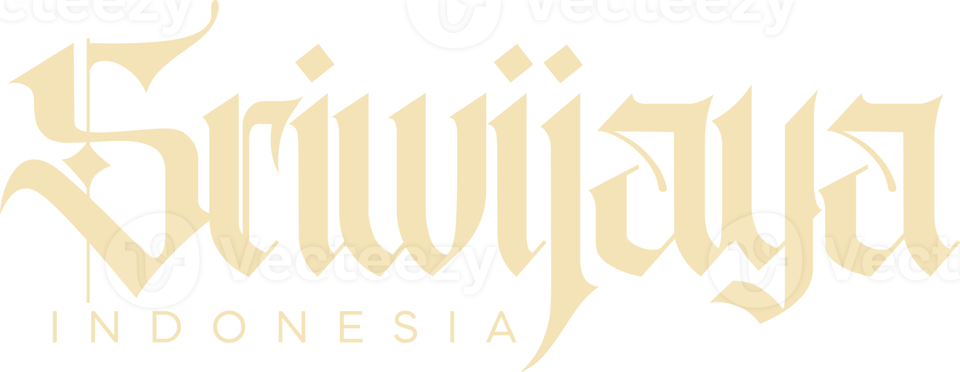 Sriwijaya Wonderful Indonesia Lettering for greeting card, great design for any purposes. Typography poster. png