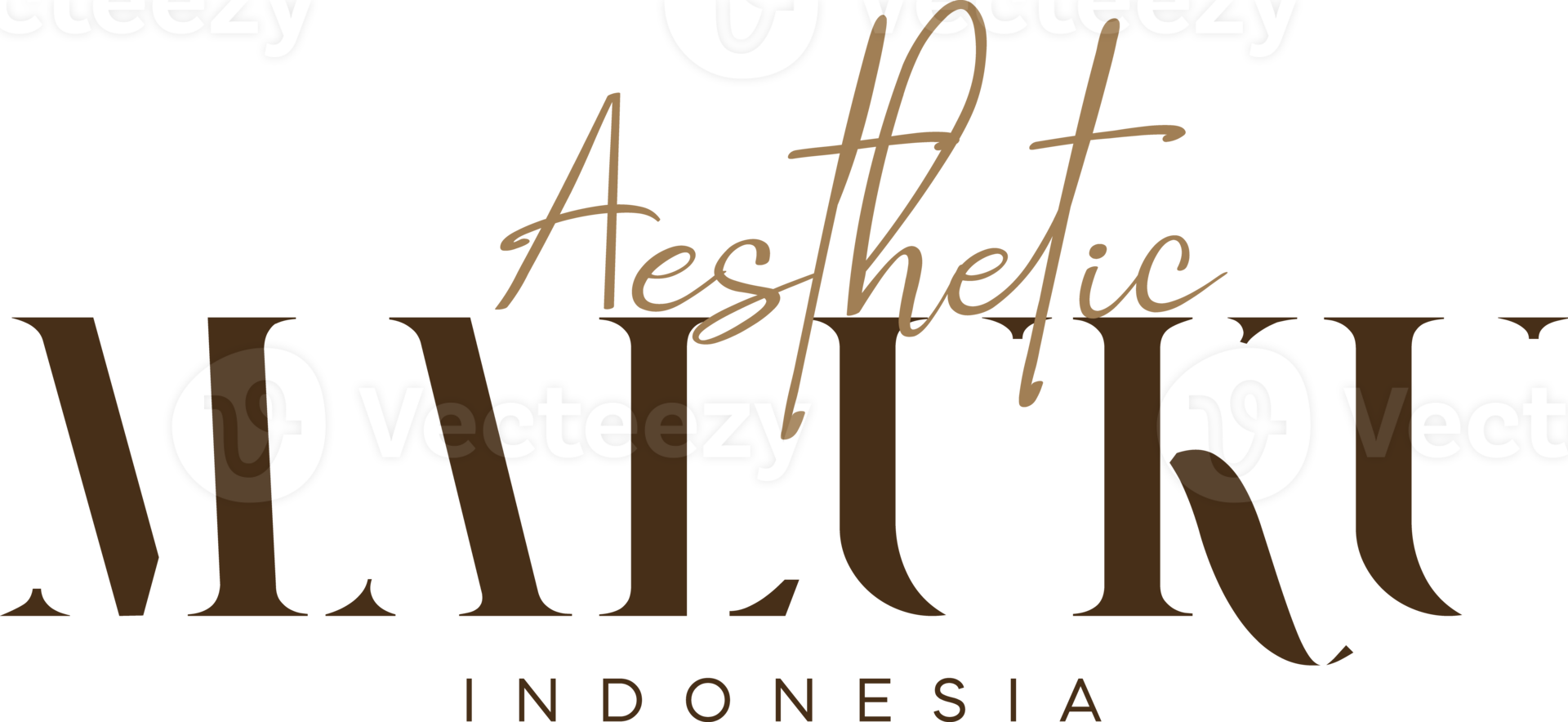 Maluku Wonderful Indonesia Lettering for greeting card, great design for any purposes. Typography poster 2 png
