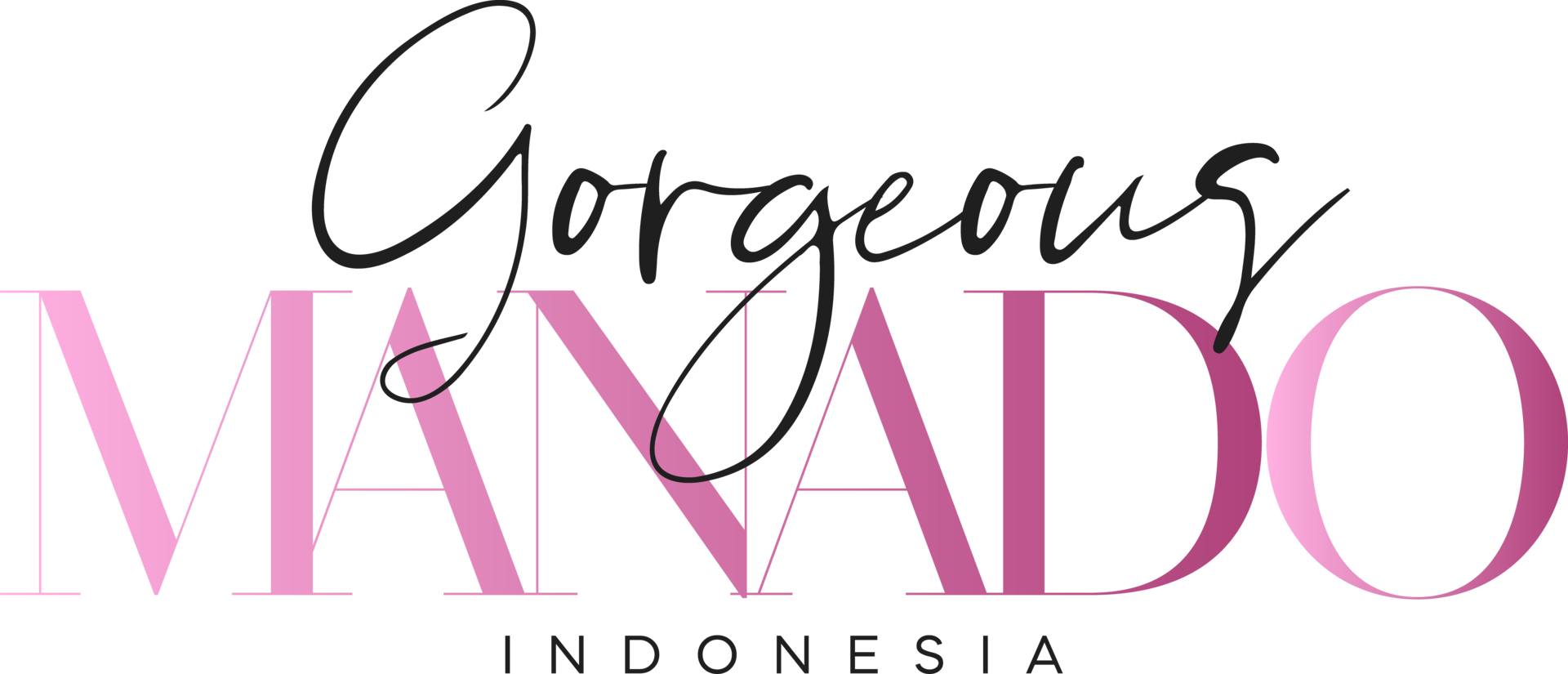 Manado Wonderful Indonesia Lettering for greeting card, great design