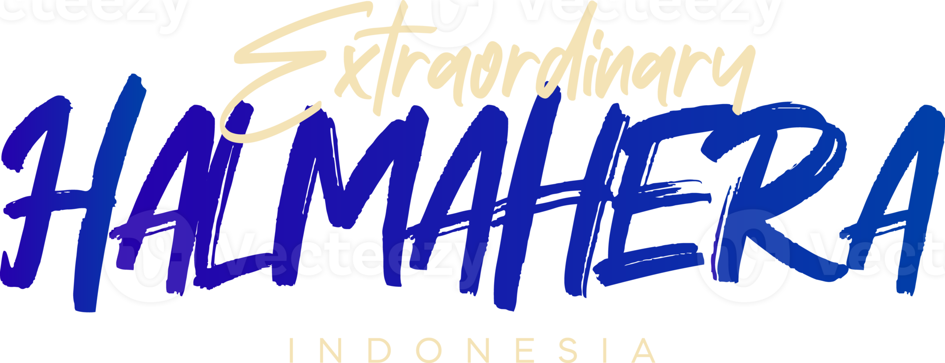 Halmahera Wonderful Indonesia Lettering for greeting card, great design for any purposes. Typography poster png