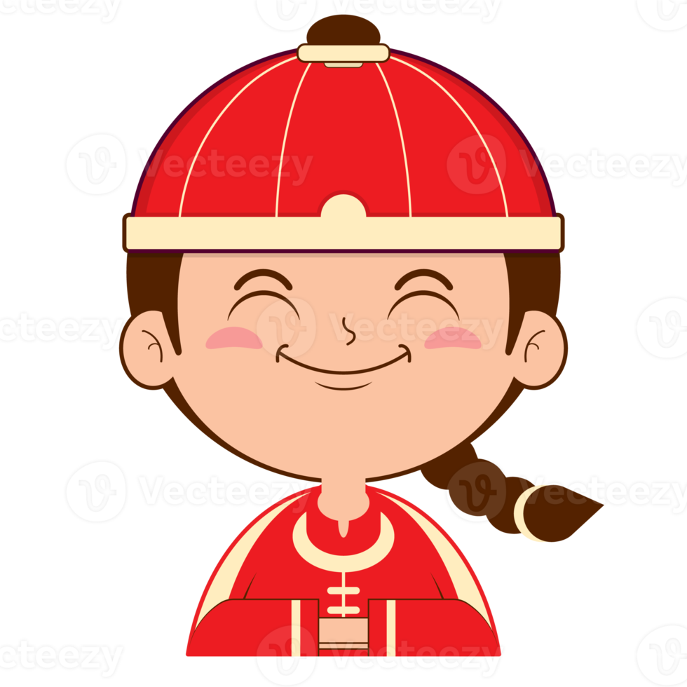 chinese boy smile face cartoon cute png