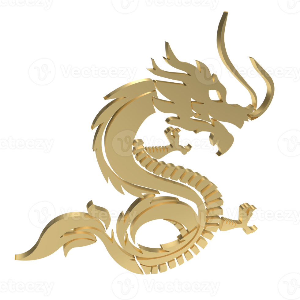 dragon zodiac for 2024 year 3d rendering png
